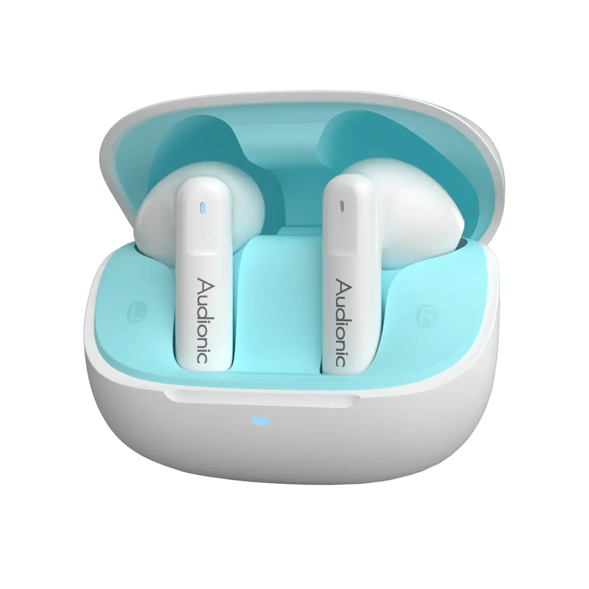 Audionic-730-Earbuds-Techpedia.pk Airbud 730 paired with their charging case