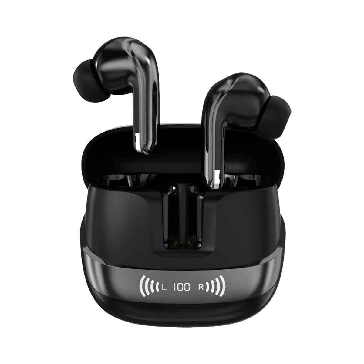 Login-L-213-Earbuds L-213 paired with its charging case