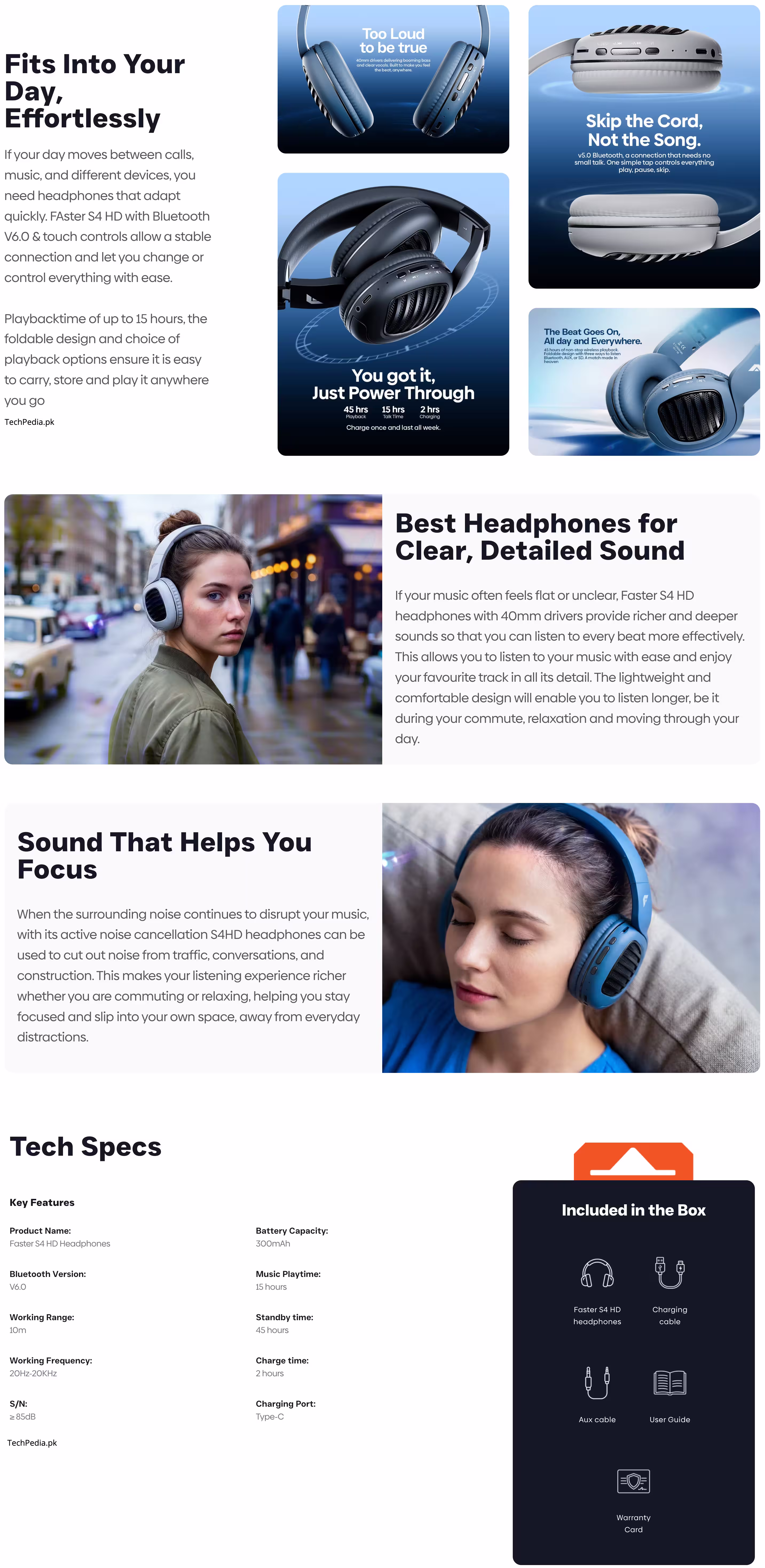 Faster S4 HD Wireless Headphone Infographic