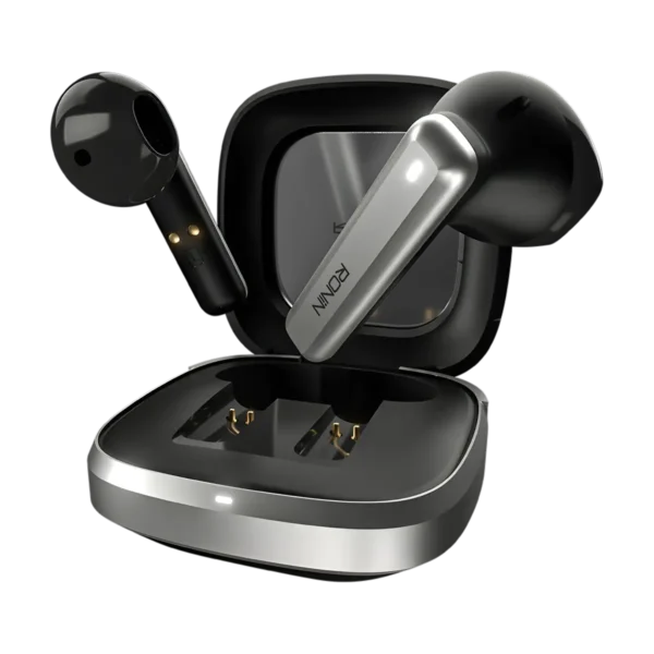 Open charging case displaying the Mashion Pro earbuds