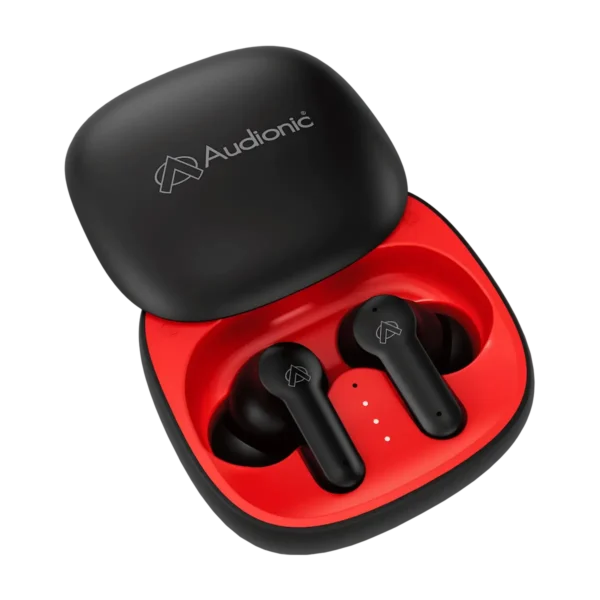 Audionic Airbud 550 Slide with buds seated in the case