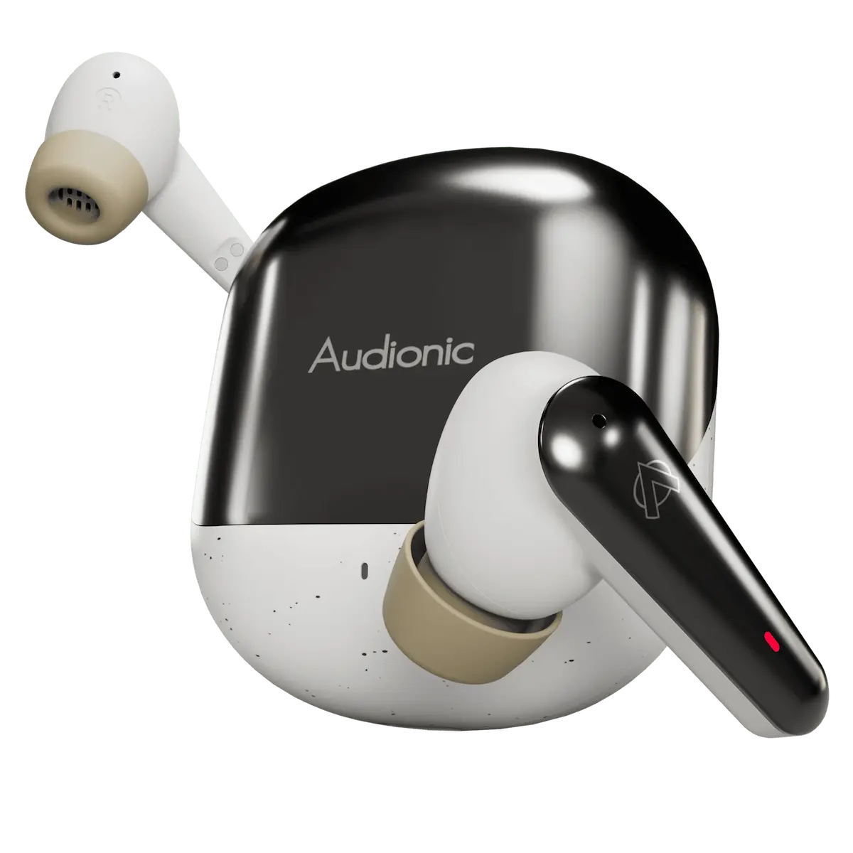 Audionic-Airbud-595-Flip Both 595 Flip airbuds with their case