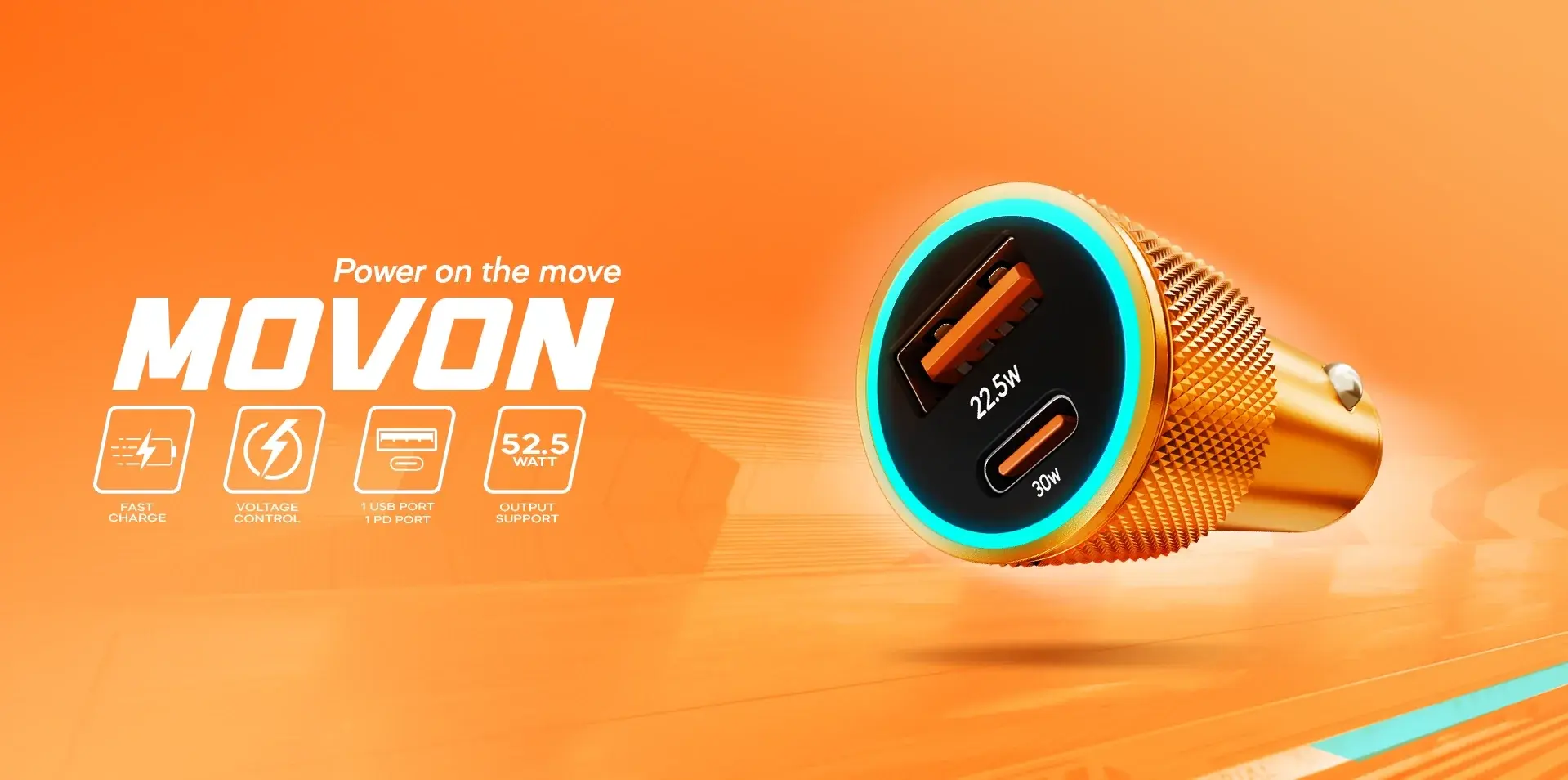 Login L-603 Movon Car Charger Infographic