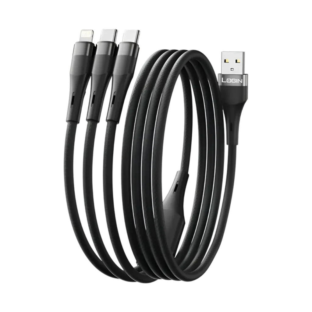 Login L-909 3 IN 1 Charging Cable Black