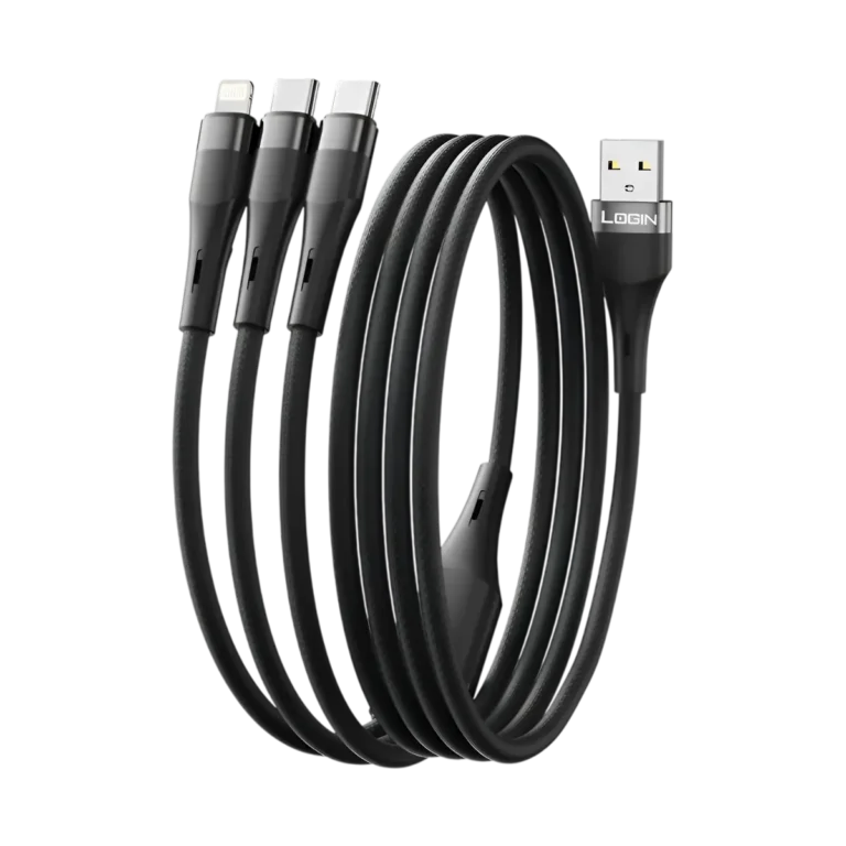 Login L-909 3 IN 1 Charging Cable Black