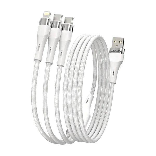 Login L-909 3 IN 1 Charging Cable White