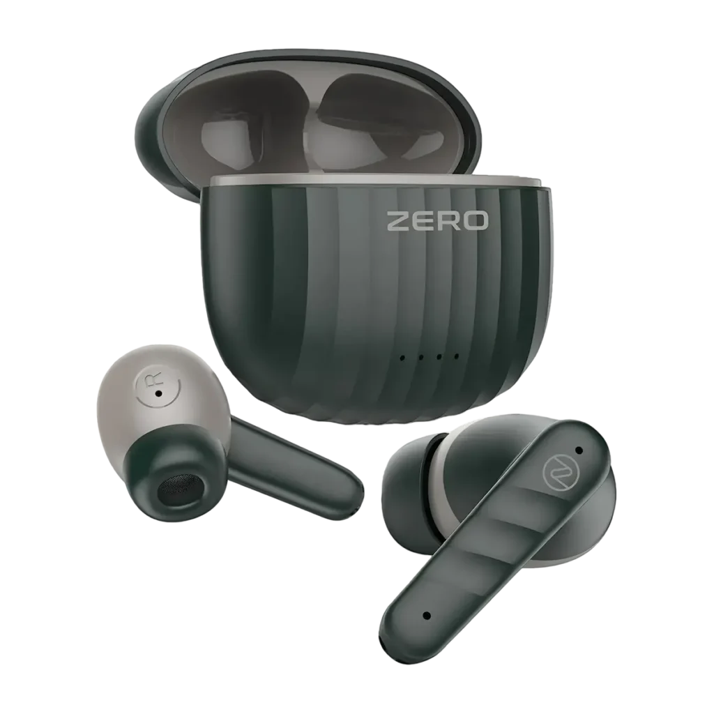 Zero Carbon Earbuds with Buds Beside Case